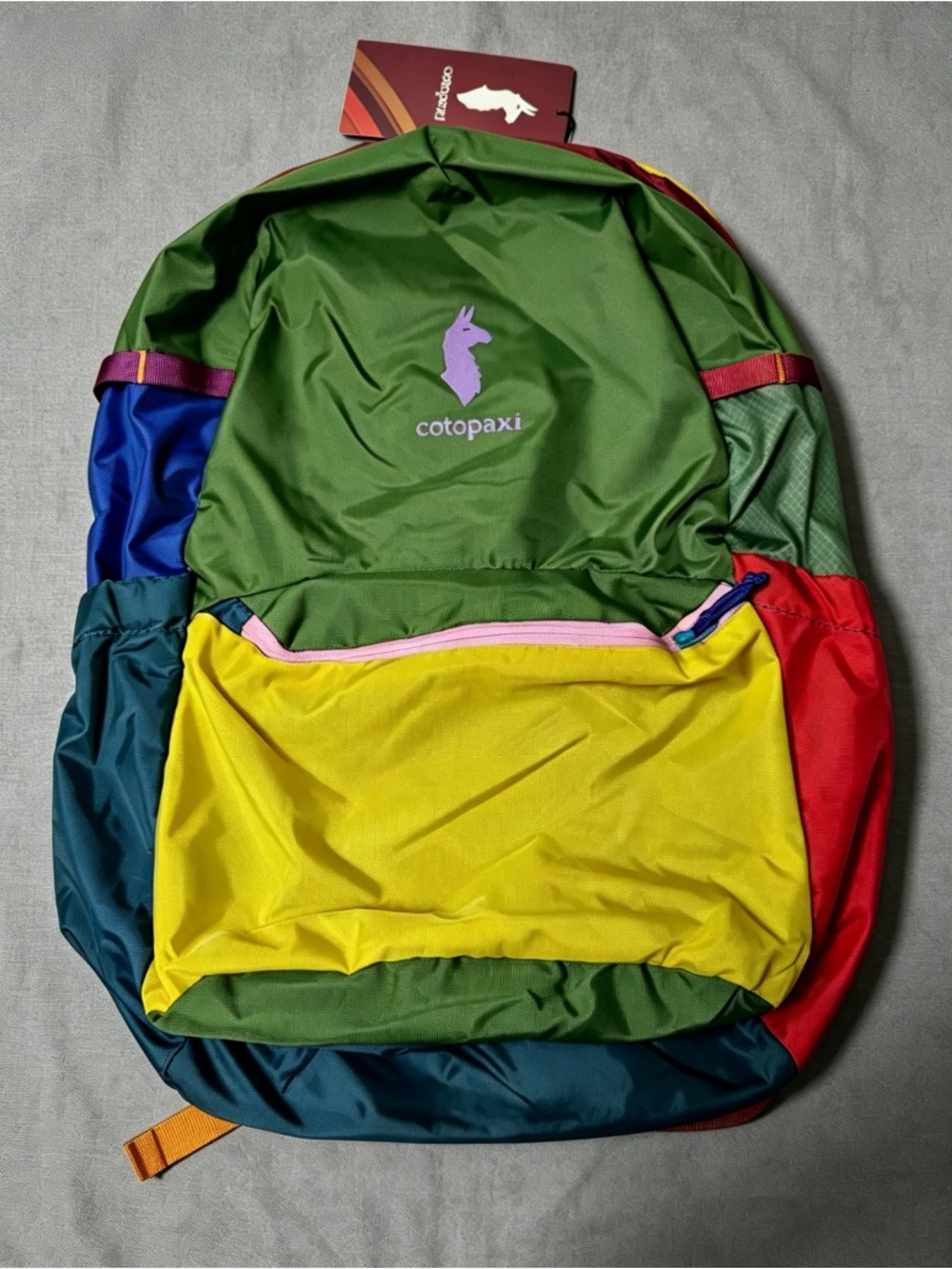 cotopaxi Multicolor Colorblock Backpack in Green, Yellow & Red